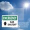 Signmission Gas Shutoff (Up Arrow) With Symbol, 14 in W x Rectangle, Plastic OS-2PACK-EM-P-1014-L-10390 - alternate 4